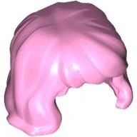 Hair Mid-Length, Wavy, Tidy Bangs / Bright Pink