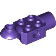 Lego Technic Brick Special 2 x 2 with Pin Hole, Rotation Joint Ball Half [Horizontal Top], Rotation Joint Socket / Dark Purple