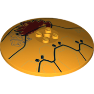 Lego Dish 8 x 8 Inverted [Radar] with 'TIVAN' and '28MB' Golden Drone print