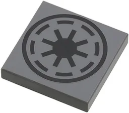 Tile 2 x 2 with SW Republic Pattern (Sticker) - Set 7675