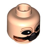Lego Minifig Head Ten Numb, Large Black Eyes, Breathing Apparatus Print [Blocked Open Stud]