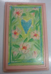 Scala Wall, Panel 6 x 10 with Heart and Flowers Pattern (Sticker) - Sets 3119 / 3200 / Light Salmon