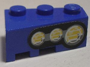 Lego Wedge 3 x 2 Right with 3 Round Headlights Pattern Left Side (Sticker) - Set 8462