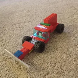 Fire formula 1 racecar