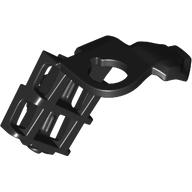 Lego Minifig Neckwear Armor Shoulder Pad Single with Scabbard for 2 Katanas, Wedge / Black