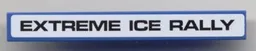 Tile 1 x 8 with Black 'EXTREME ICE RALLY' on White Background Pattern (Sticker) - Set 8124