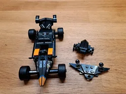Racecar, drone and spiderbot