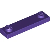 Plate Special 1 x 4 with 2 Studs, 3 Bottom Tubes / Dark Purple