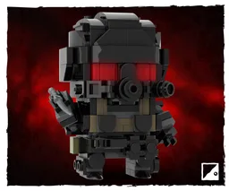 Resident Evil 2 Brickheadz MOC ~ HUNK (Umbrella Security Service)
