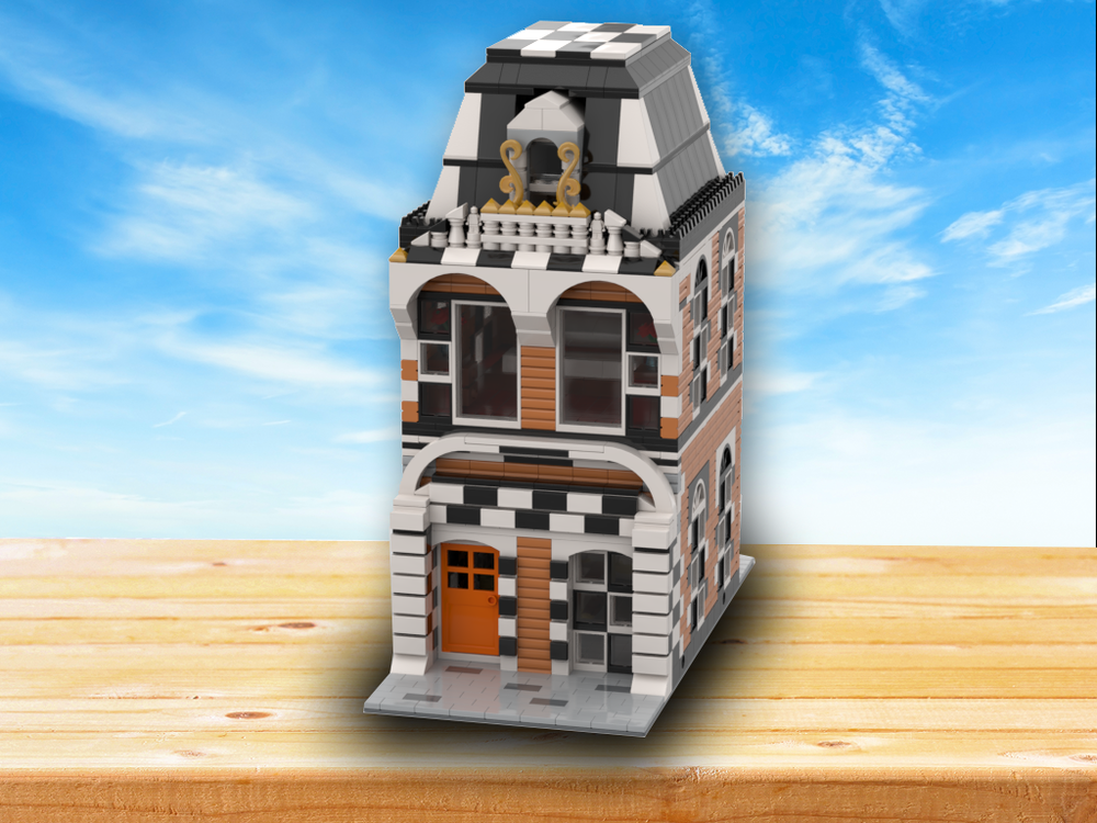 Lego Modular Chess House Black and white