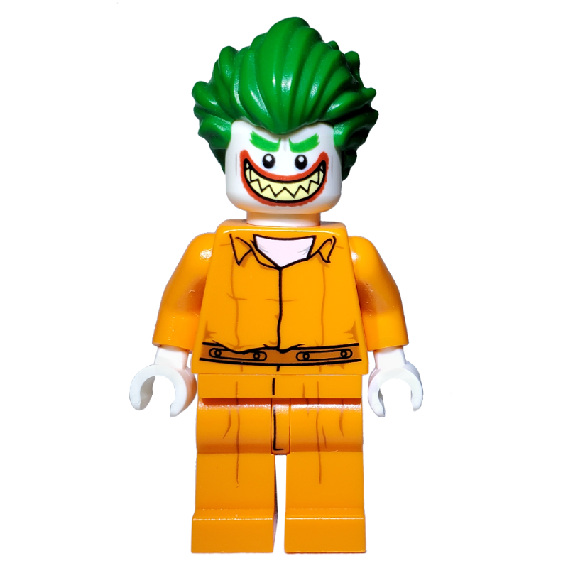 Lego The Joker in Prison Clothes with 'Arkham' on Back