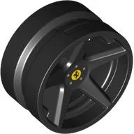Wheel, Sport 21 x 11 with Ferrari Logo Print / Black