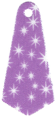 Lego Neckwear Cape, Long Narrow with White Stars Print / White