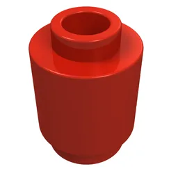 Brick Round 1 x 1 Open Stud / Red