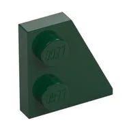 Wedge Plate 2 x 2 Right / Dark Green