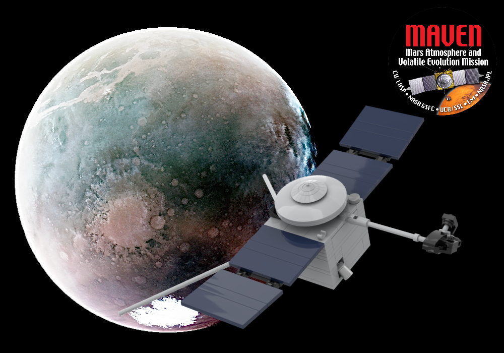 Lego MAVEN (Mars Atmosphere and Volatile EvolutioN) Spacecraft
