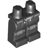 Lego Hips and Black Legs with Knee Pads, Chain and Belt Print / Black