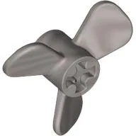 Propeller 3 Blade 3 Diameter with Axle Cross / Pearl Light Gray