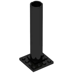 Boat, Mast Section Base 4 x 4 x 9 / Black