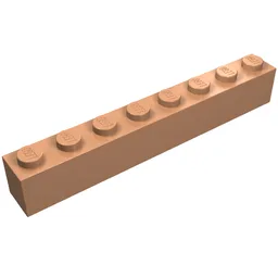Brick 1 x 8 / Nougat