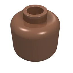 Minifig Head [Plain] [Blocked Open Stud] / Light Brown