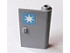 Lego Door 1 x 3 x 4 Right - Open Between Top and Bottom Hinge with Maersk Star Logo Pattern (Sticker) - Set 10219