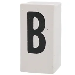 Tile Special 1 x 2 x 5/6 with Stud Hole in End with 'B' Print
