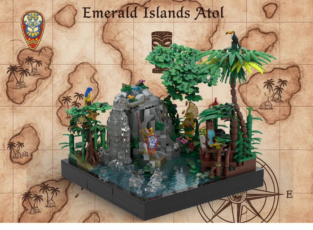 Lego 🌴 JUNGLE TREASURE CAVE - Alligator Guardian MOC with Hidden Conquistador & Waterfall