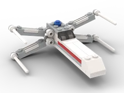 Luke's X-Wing (small build with simple parts) - Star Wars