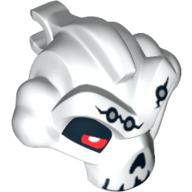 Lego Minifig Head Special, Skull with Clip, Upper Jaw with Forehead Nails Print / White