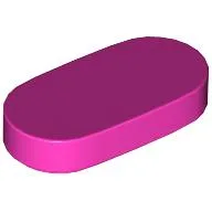 Tile Round 1 x 2 / Dark Pink