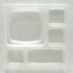 Clikits Container, Sorting Tray 5 Compartment, Bottom / Milky White