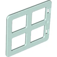 Duplo Door / Window with Four Equal Square Cornered Panes / Light Aqua
