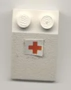 Slope 33 3 x 2 with Red Cross Pattern (Sticker) - Set 6364