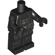 Minifig Body with SMART Tag, Darth Vader / Black