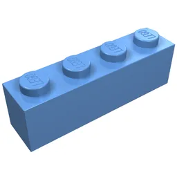Brick 1 x 4 / Medium Blue