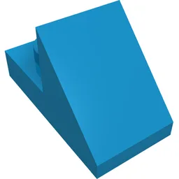 Brick Sloped 45° 2 x 1 with 2/3 Cutout [New Version] / Dark Azure