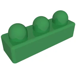 Primo Brick 1 x 3 / Green