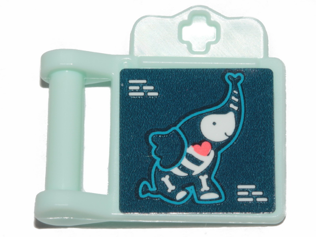 Lego Friends Accessories Medical Clipboard with Bar Handle with Elephant X-Ray Pattern (Sticker) - Set 41424