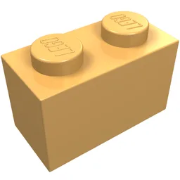 Brick 1 x 2 / Light Orange