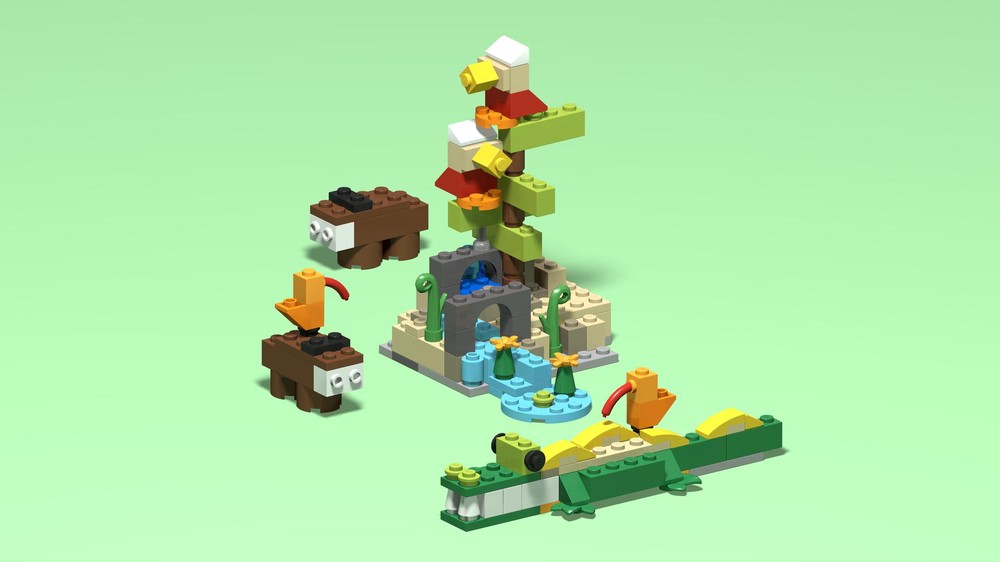 Lego BYGGLEK Caiman and Watering Hole