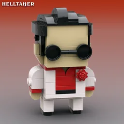 Helltaker Brickheadz | the protagonist