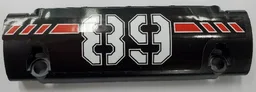 Technic, Panel Curved 11 x 3 with White '89' and Red Stripes Pattern (Sticker) - Set 42076