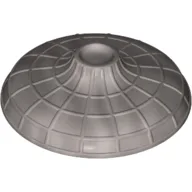 Hat Conical Asian with Raised Center / Flat Silver