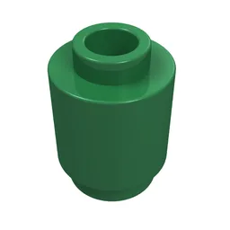 Brick Round 1 x 1 Open Stud / Green