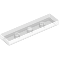 Lego Tile 1 x 4 with Groove / Trans-Clear