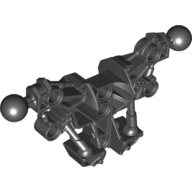 Lego Large Figure Skeletal, Torso with 2 Ball Joints (Piraka) / Black
