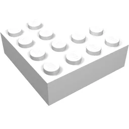 Brick 4 x 4 Corner / White