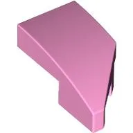 Brick Wedged, Curved 2 x 1 with Stud Notch Left / Bright Pink