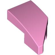 Lego Brick Wedged, Curved 2 x 1 with Stud Notch Left / Bright Pink